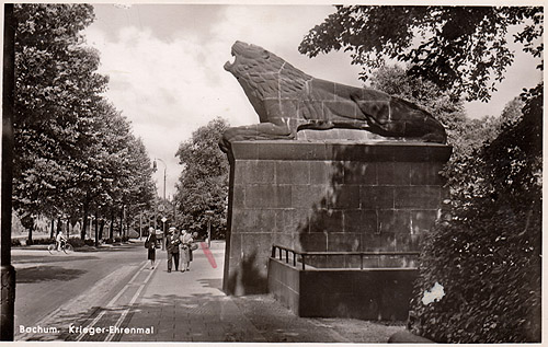 Kriegerehrenmal mit Knigsallee 1939