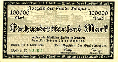 Knappschaft Notgeldschein 1923