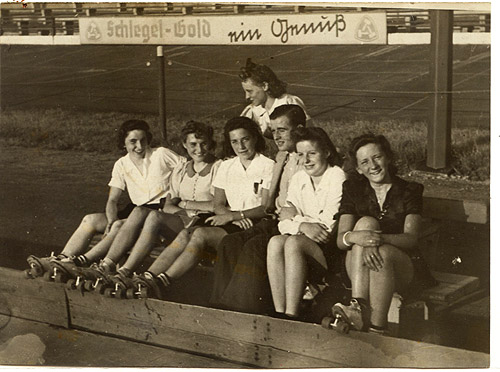 Radrennbahn Rollschulaufen